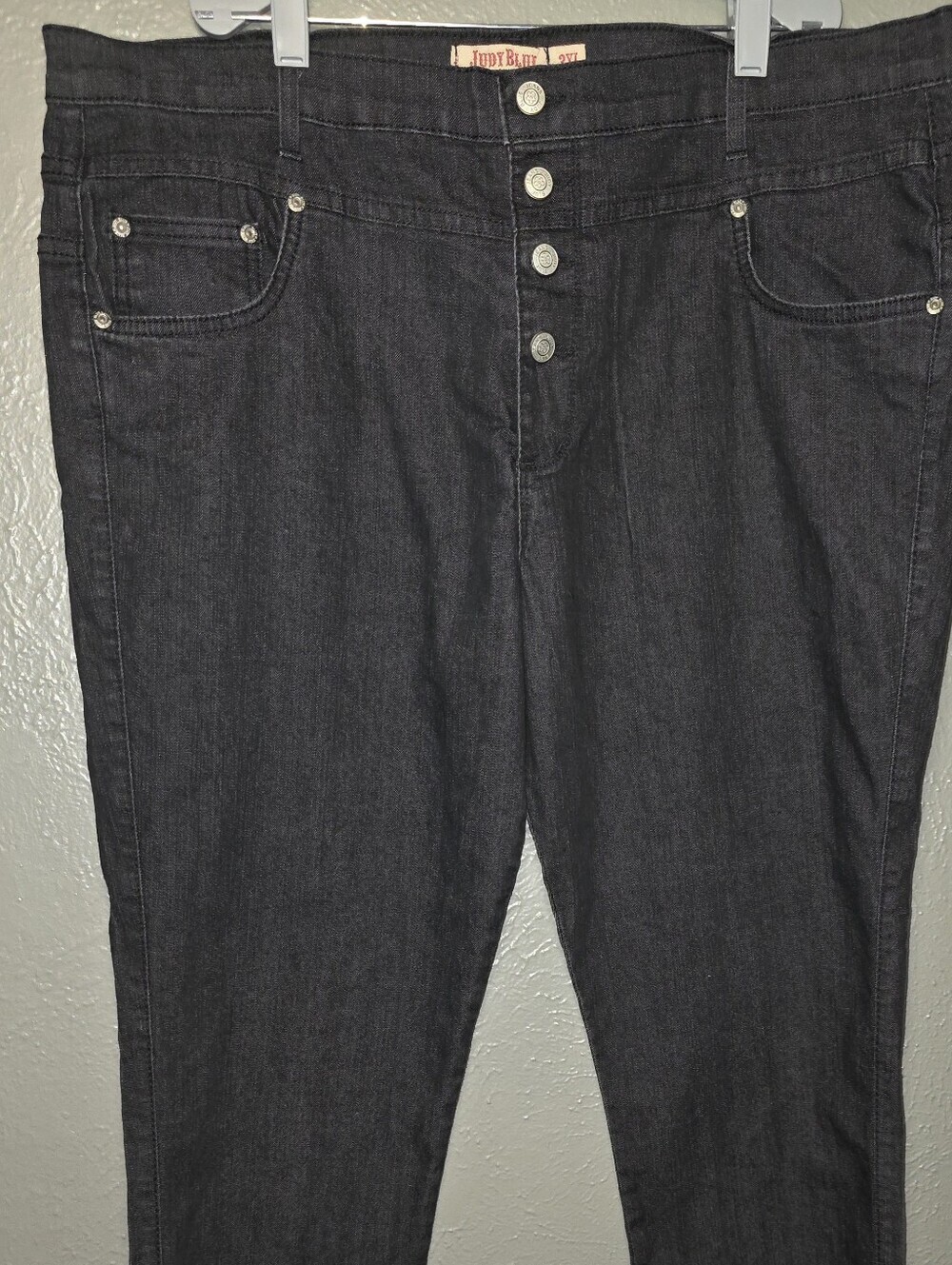 Vintage Judy Blue Black Skinny Jeans Made in USA Plus Size 3XL 40x32